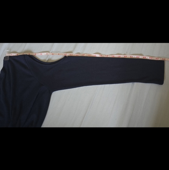 Zenana Outfitters: Long Sleeve Cold Shoulder Sweater, Navy Blue, Small, Soft - Picture 9 of 10